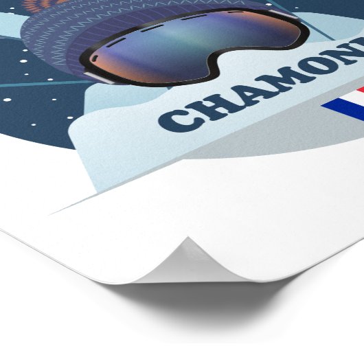 Affiche Chamonix de ski ポスター (角)