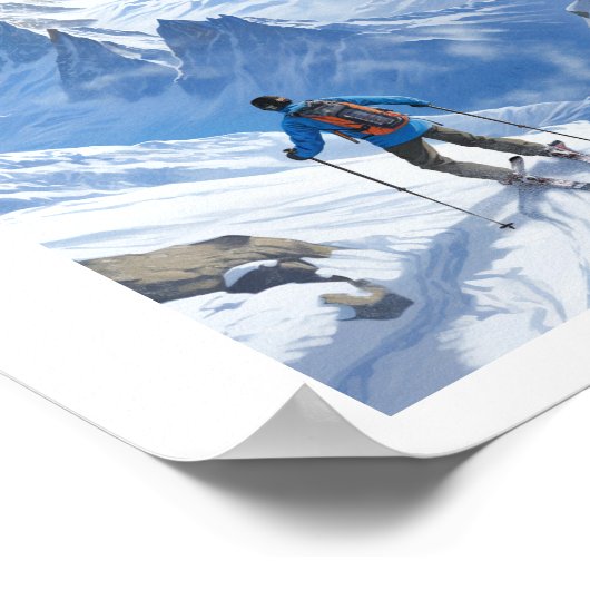 Affiche Chamonix - France - Mont-blanc illustratio ポスター (角)