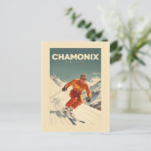 Affiche Chamonix - France - Mont-blanc illustratio ポストカード (スタンド正面)