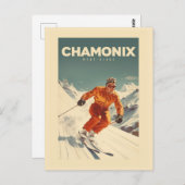 Affiche Chamonix - France - Mont-blanc illustratio ポストカード (正面/裏面)