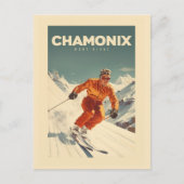 Affiche Chamonix - France - Mont-blanc illustratio ポストカード (正面)