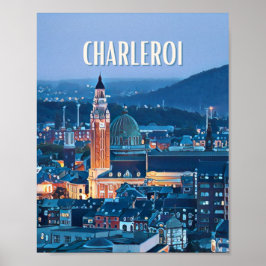 Affiche Charleroi Belgique写真ヴィンテージ ポスター