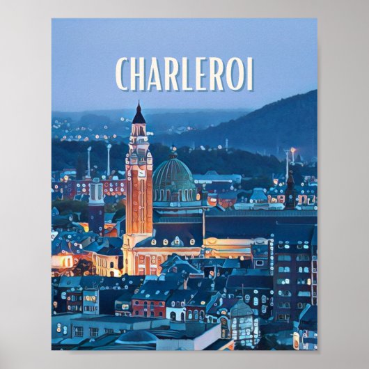 Affiche Charleroi Belgique写真ヴィンテージ ポスター (正面)