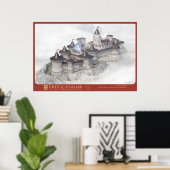 Affiche CHATEAU-GAILLARD – 冬の海の上 ポスター (ホームオフィス)