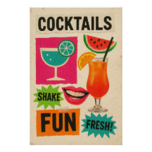 Affiche Cocktails - Collage