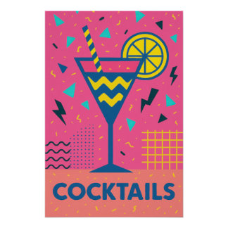 Affiche Cocktails - Pop ポスター