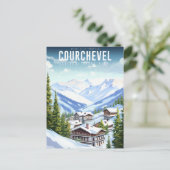 Affiche Courchevel - France - Auvergne-Rhône-Alpes ポストカード (スタンド正面)