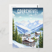 Affiche Courchevel - France - Auvergne-Rhône-Alpes ポストカード (正面/裏面)