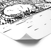 Affiche Dessin de la Tour Eiffel ポスター (角)