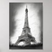 Affiche Dessin de la Tour Eiffel  ポスター (正面)