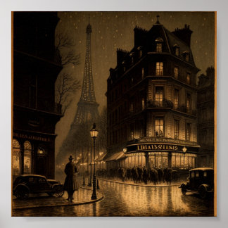 Affiche Dessin Paris ancien  ポスター