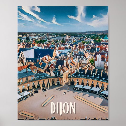Affiche Dijon写真ヴィンテージ ポスター (正面)