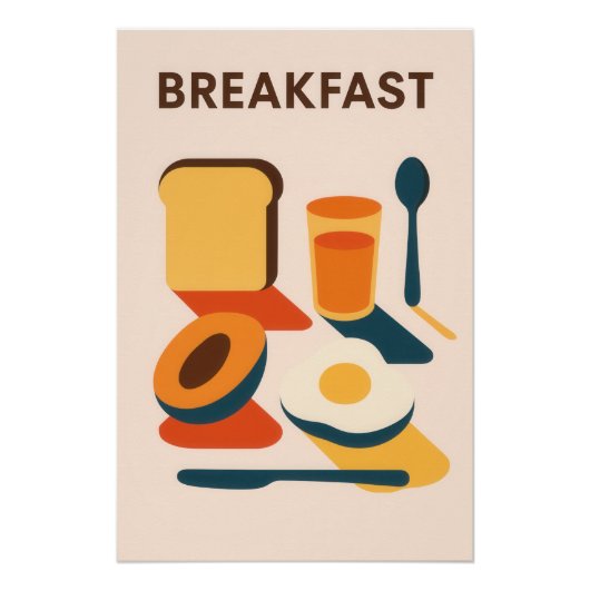 Affiche Everyday Icons : BREAKFAST ポスター (正面)