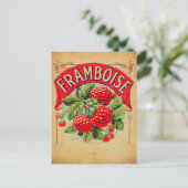 Affiche framboise, fruit, strawberry, raspberry, s ポストカード (スタンド正面)