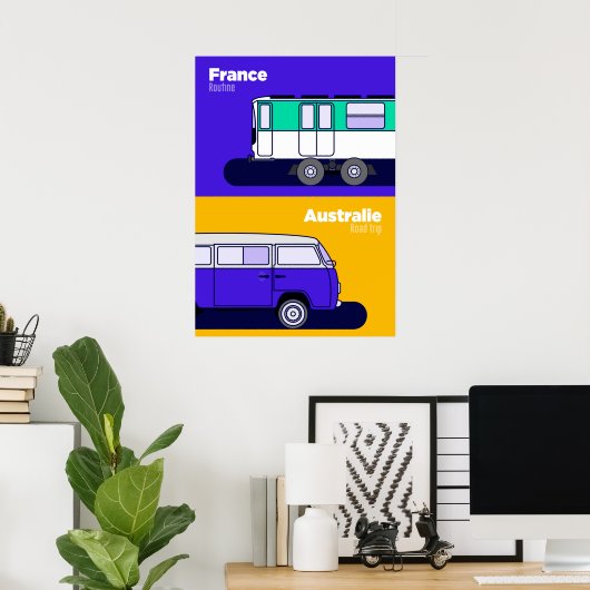 Affiche France - Australie ポスター (ホームオフィス)