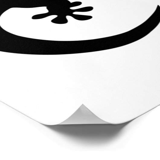 Affiche gecko noir ポスター (角)