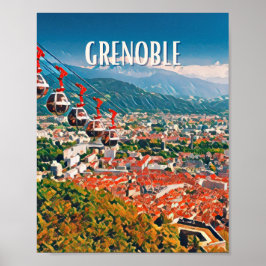Affiche Grenoble写真ヴィンテージ ポスター