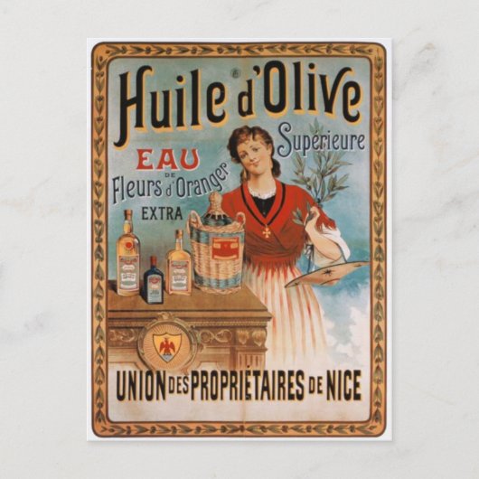 Affiche huile d'olive ポストカード (正面)