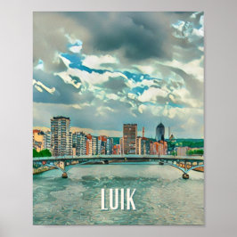 Affiche Luik Belgique写真ヴィンテージ ポスター