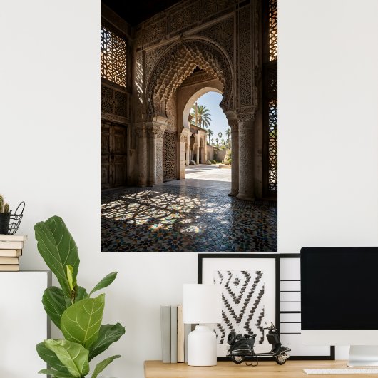 Affiche Maroc, arche traditionnelle et décoration ポスター (ホームオフィス)