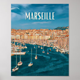 Affiche Marseille写真ヴィンテージ ポスター