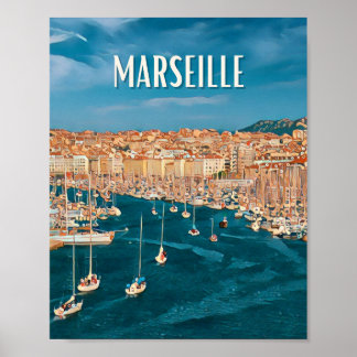 Affiche Marseille写真ヴィンテージ ポスター