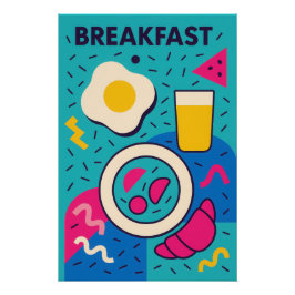 Affiche Memphis Pop : BREAKFAST ポスター