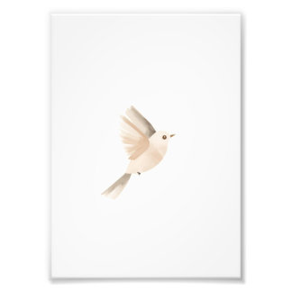 Affiche minimaliste oiseau en vol – Art mural doux フォトプリント