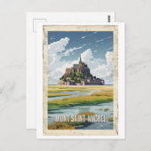 Affiche Mont Saint-Michel - France - ポストカード (正面/裏面)