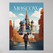 Affiche - Moscow - Russia -Saint Basil's Cathedral ポスター (正面)