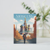 Affiche - Moscow - Russia -Saint Basil's Cathedral ポストカード (スタンド正面)