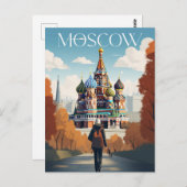 Affiche - Moscow - Russia -Saint Basil's Cathedral ポストカード (正面/裏面)