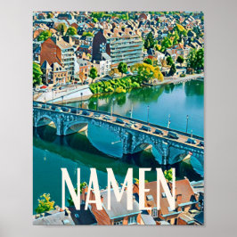 Affiche Namur Belgique写真ヴィンテージ ポスター