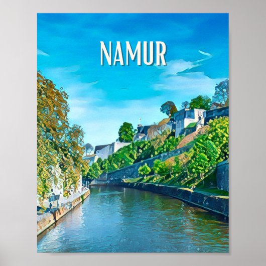 Affiche Namur Belgique写真ヴィンテージ ポスター (正面)