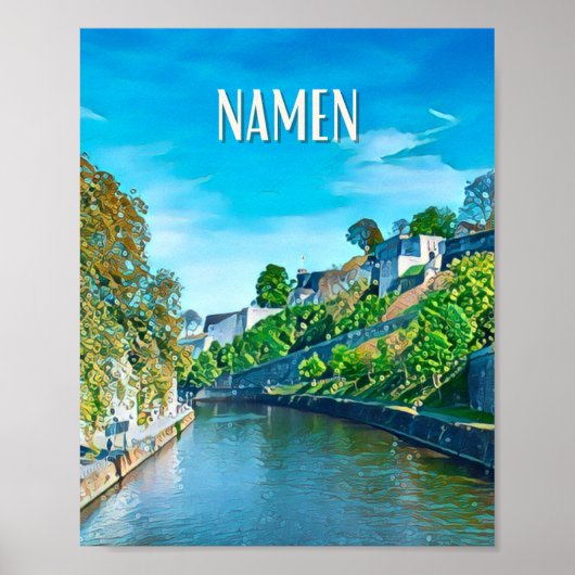 Affiche Namur Belgique写真ヴィンテージ ポスター (正面)