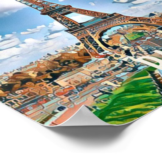 Affiche Paris写真ヴィンテージ ポスター (角)