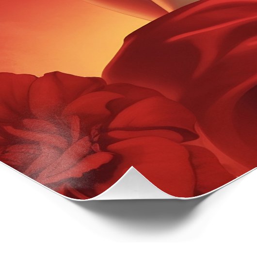 Affiche Pin-Up Blonde en Robe Rouge  ポスター (コーナー)