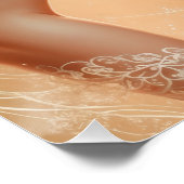 Affiche Pin-Up Blonde Glamour Robe Bleue Dentelle ポスター (コーナー)