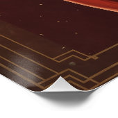 Affiche Pin-up Blonde Inspirée Art Déco ポスター (コーナー)