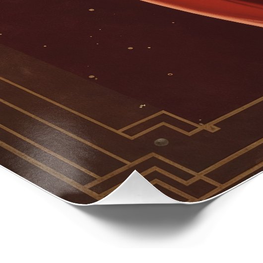 Affiche Pin-up Blonde Inspirée Art Déco ポスター (コーナー)