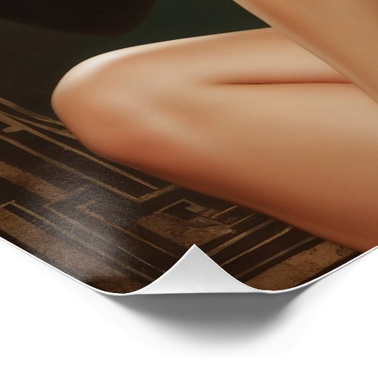 Affiche Pin-up Blonde Inspirée Art Déco ポスター (コーナー)