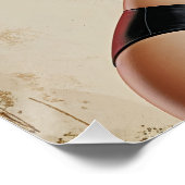 Affiche Pin-up Rose Flamboyante ポスター (コーナー)