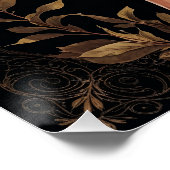 Affiche Pinup Brune en Maillot Rayé Rouge et Noir ポスター (コーナー)