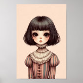 Affiche portrait de jeune fille ポスター (正面)