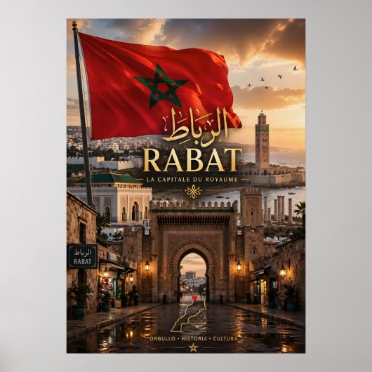 Affiche Rabat Maroc ポスター (正面)