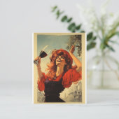 Affiche rétro - pub - vintage - vin - ポストカード (スタンド正面)