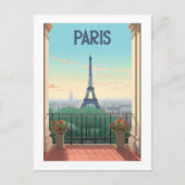 Affiche rétro - voyage - vintage - Paris ポストカード (正面)