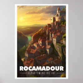 Affiche Rocamadour – フランス – ディパルトメントデュロト – ポスター