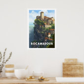 Affiche Rocamadour – フランス – デパルトメントデュロト ポスター (キッチン)