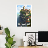 Affiche Rocamadour – フランス – デパルトメントデュロト ポスター (ホームオフィス)